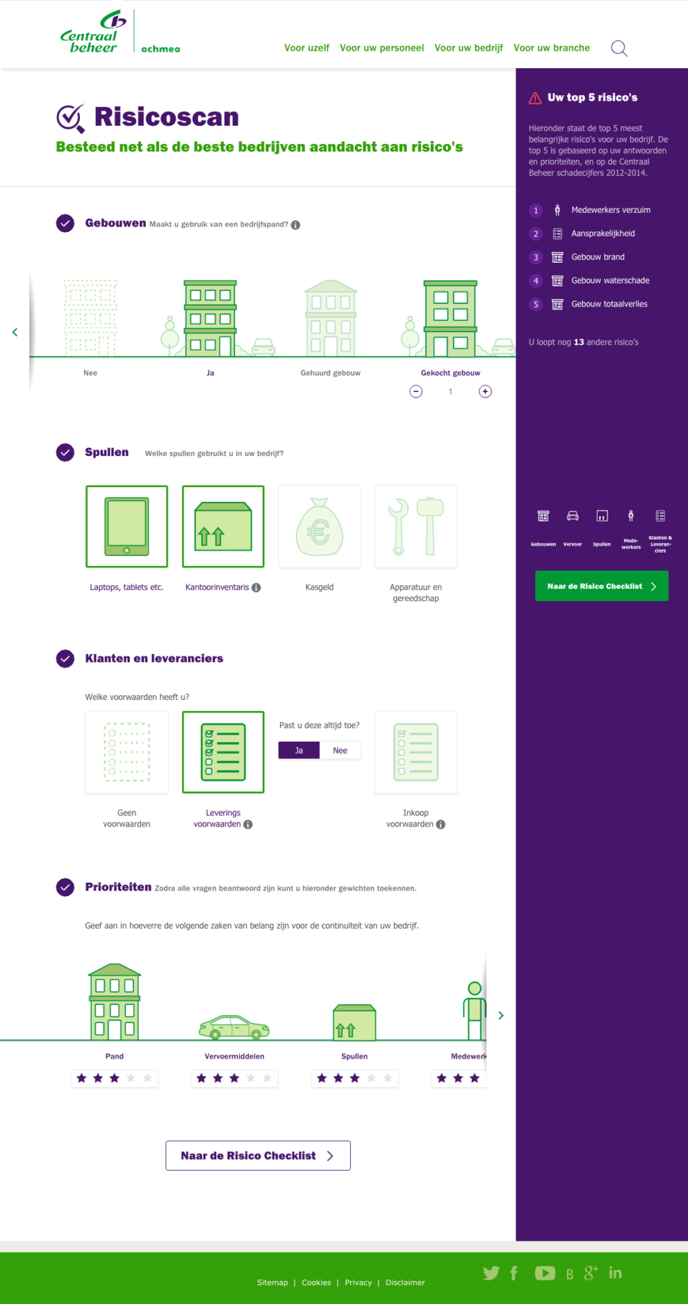 Centraal Beheer - Risico Scan front